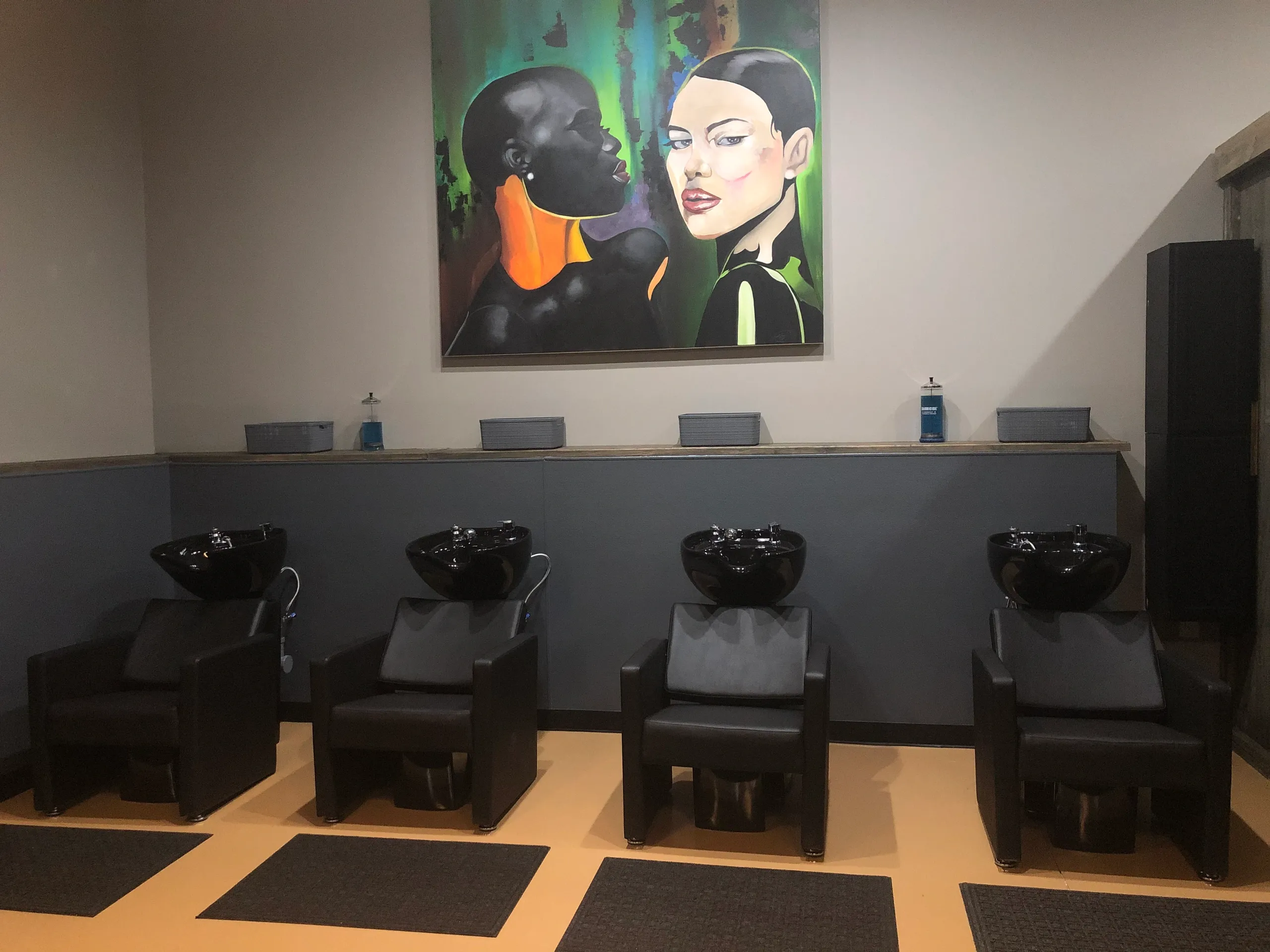 Interior of His and Her Hair Design salon